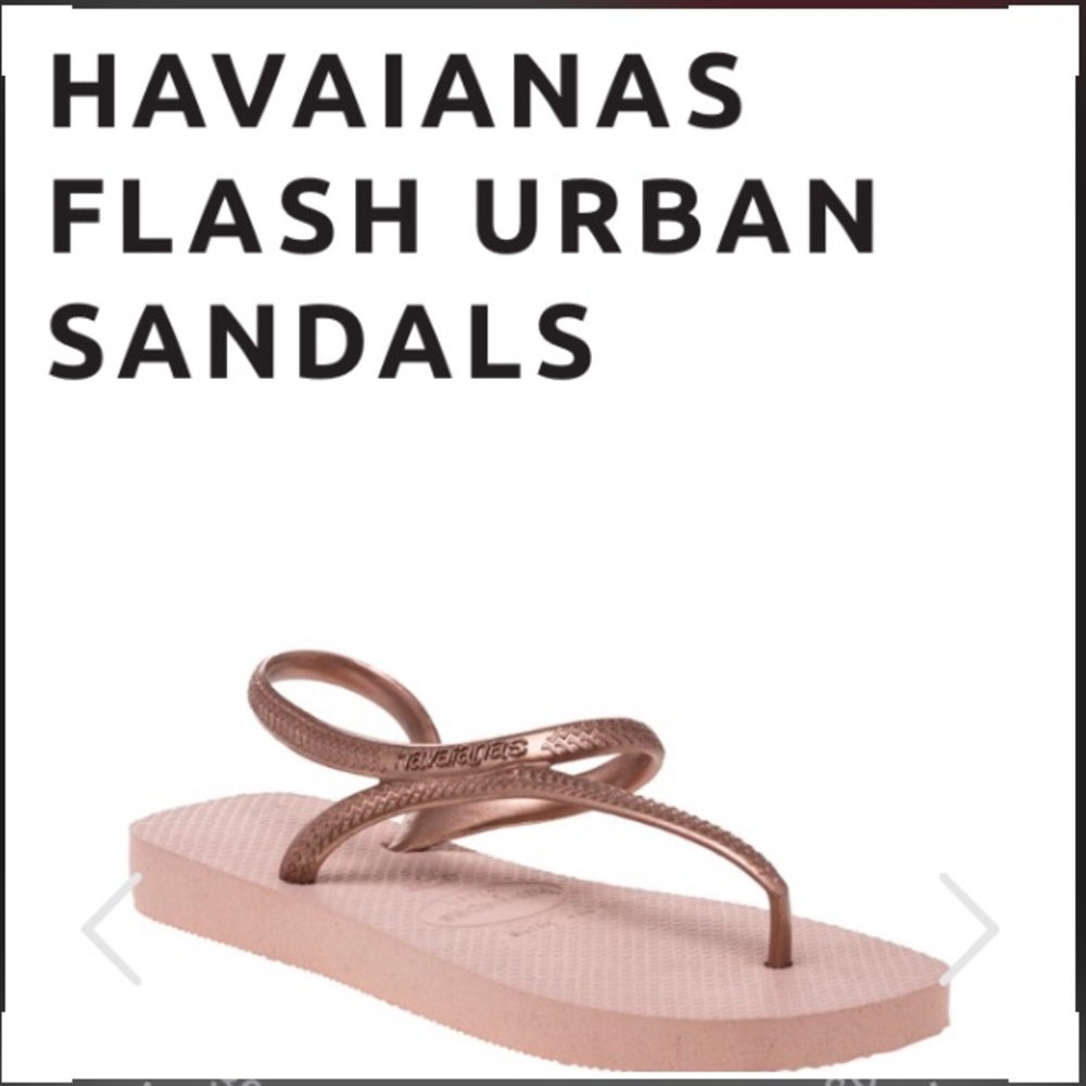 NWOT Havaianas Flash Urban flip flop in Gold